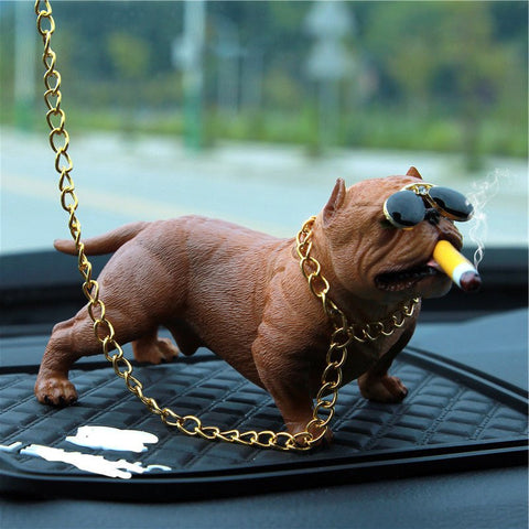 Car Dashboard Bully Dog Statue