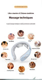 EMS Electric Neck Massager with Heat Therapy – USB Rechargeable Cervical Pain Relief Device