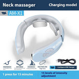 EMS Electric Neck Massager with Heat Therapy – USB Rechargeable Cervical Pain Relief Device