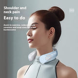 EMS Electric Neck Massager with Heat Therapy – USB Rechargeable Cervical Pain Relief Device