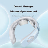 EMS Electric Neck Massager with Heat Therapy – USB Rechargeable Cervical Pain Relief Device