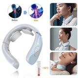 EMS Electric Neck Massager with Heat Therapy – USB Rechargeable Cervical Pain Relief Device